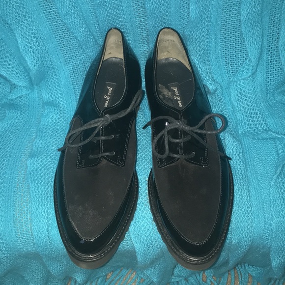 👠 Paul Green Patten Leather Lace Loafers WS62 - Picture 2 of 3